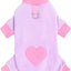 Heart Pattern Dog Pajamas for Small Dogs,Warm Fleece Dog Jumpsuit Yorkie Puppy Onesie 2024 New Autumn Winter Clothes Pet Apparel