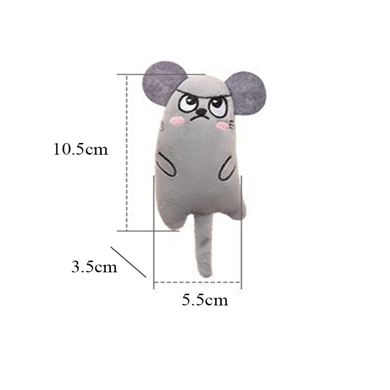 Cartoon cat and dog shaped toys, bite-resistant puppy plush dolls, cat self-entertainment teeth grinding and cleaning interactiv