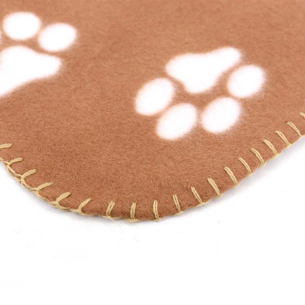 Pet Blanket Super Soft Dog Blanket with Cute Paw Print Warm Puppy Blanket Mat Bed Cover for Large Dogs Kitten Cat Small Animals