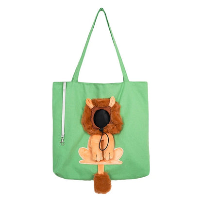Outdoor Walking Pet Bag for Chihuahua Cartoon Animal Funny Medium Dog Accessories Travel Protective Adjustable Hole Handbags