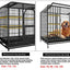 Dog Cage Small Medium Large Dog Square Tube Dog Cage Bold Iron Pet Dog Dog Cage Dog House Teddy Golden Retriever Supplies