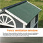 Dog House Outdoor Solid Wood Kennel Outdoor Rain and Sun Protection Dog House Medium and Large Kennel Dog Villa Wooden Pet Nest