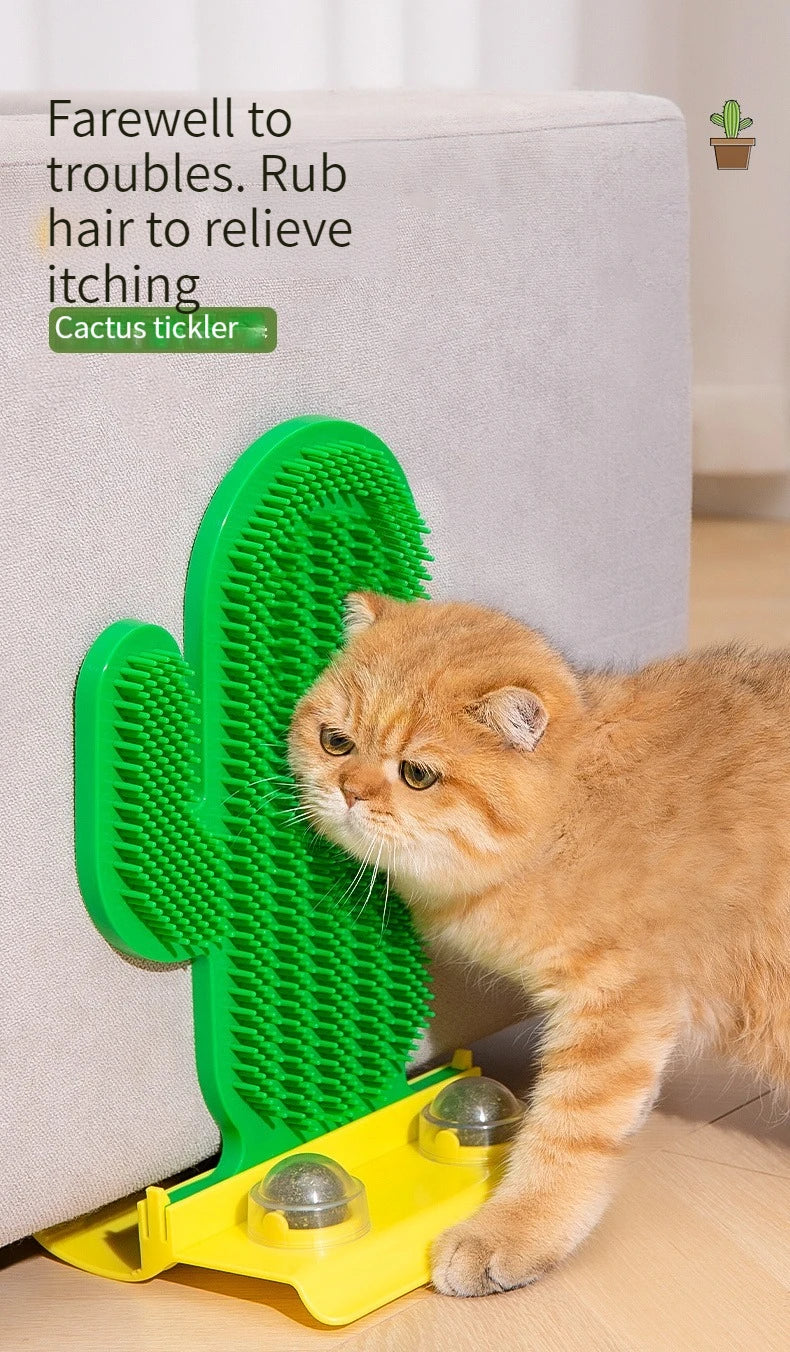 Cat Hair Scratch Corner Tickle Cactus Toy Scratch Scratch Massage Brush Face Hair Removal Cat Brush Artifact Pet Supplies