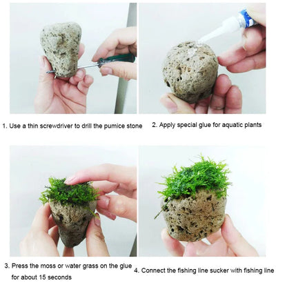 Small Size 5cm Natural Unique Shape Aquarium Fish Tank Floating Rock Stone Suspended Stones Floating Pumice Decor Rock Ornaments