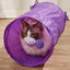 1pc Cat Tunnel Toy, Foldable Polyester Cloth, Rolling Tent,cat Tunnel Cat Toy