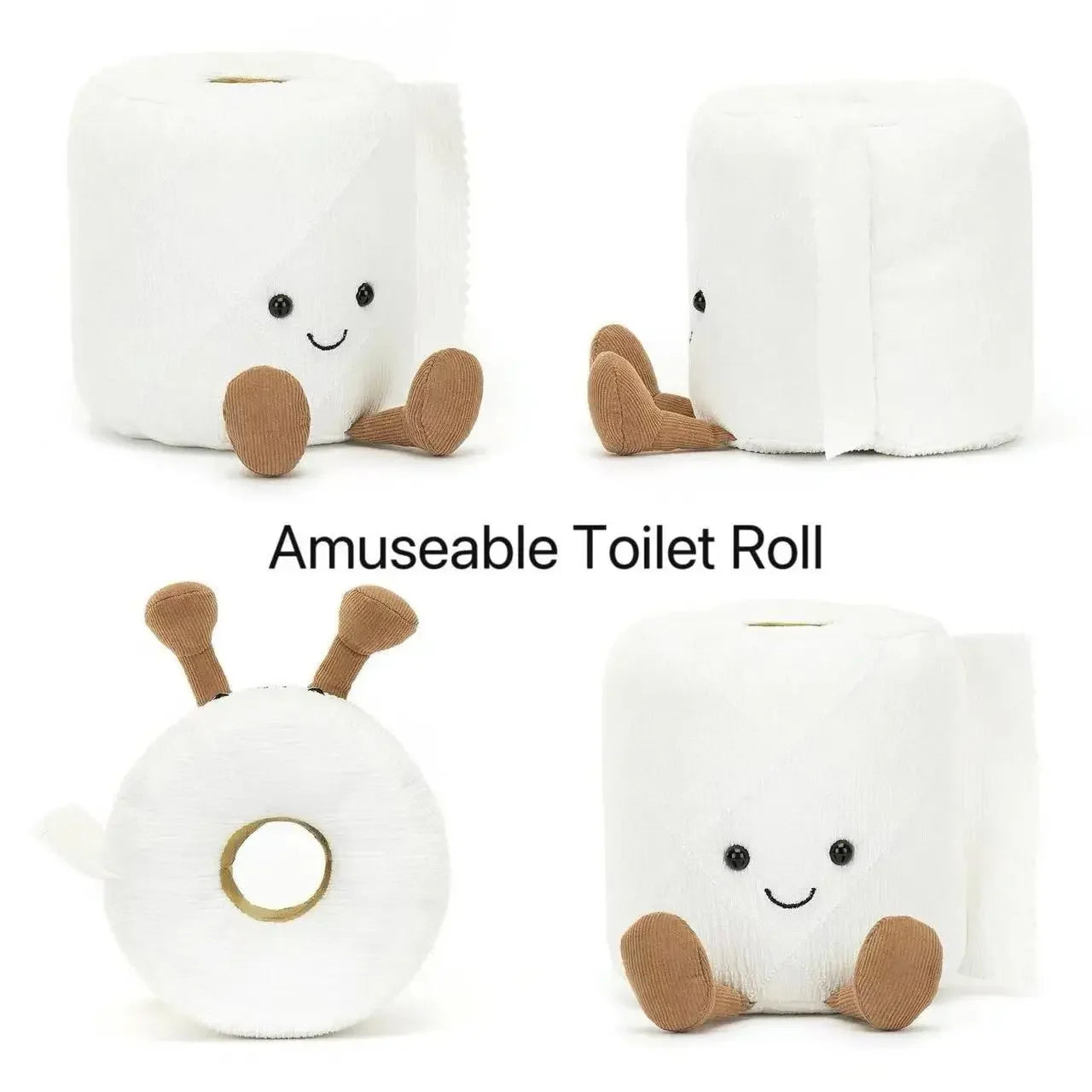 Jelly cat plush cute toilet paper doll roll paper creative, fun and cute doll pendant as a gift for friends without labels