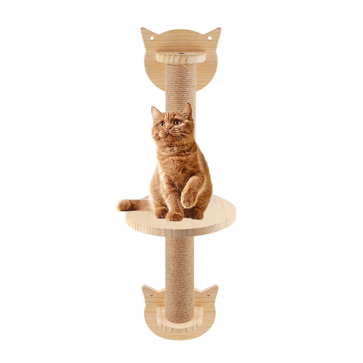 Cat Climbing Shelf Furniture Wooden Shelves for Cats Perches Activity Cat Tree Scraper Stairs Scratching Post Cat Wall Furniture