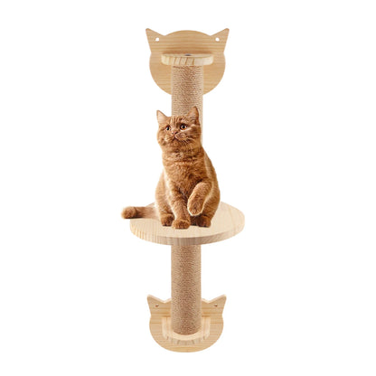 Cat Climbing Shelf Furniture Wooden Shelves for Cats Perches Activity Cat Tree Scraper Stairs Scratching Post Cat Wall Furniture