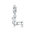 WOSTU 925 Sterling Silver Animal Charms Giraffe Zebra Unicorn Beads for Women Fit Original Bracelets Necklace DIY Jewelry Making