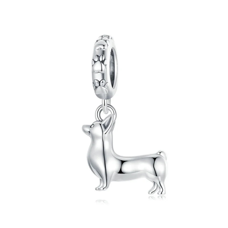 WOSTU 925 Sterling Silver Animal Charms Giraffe Zebra Unicorn Beads for Women Fit Original Bracelets Necklace DIY Jewelry Making