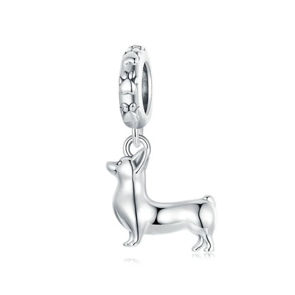 WOSTU 925 Sterling Silver Animal Charms Giraffe Zebra Unicorn Beads for Women Fit Original Bracelets Necklace DIY Jewelry Making