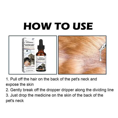 30ml Pets Dog Cat Anti-Flea Drops Insecticides Flea Lice Insect Remover Spray Flea And Tick Concentrate Formula Pet Flea Remover