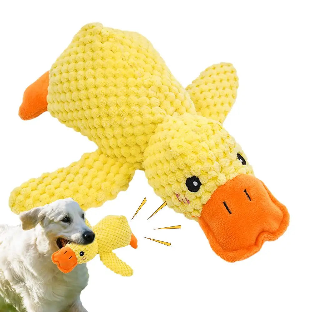 Pet Plush Toy Dog Calming Duck Stuffed Duck Toys Chew Toy Fun Dogs Interactive Toy Squeaky For Puppy Pet Teeth Pet Supplies