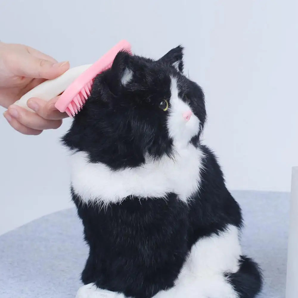 Dog Shower Brush Pet Grooming Shedding Massage Brush Bath Brush for Dog & Cat Hair Cleaner Mats Tangled Hair Comb Soft Silicone