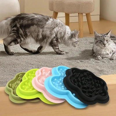 Cat Slow Feeder Non-Slip Slow Feeder Bowl Dog Bowls Food-Grade Silicone Bowls Dishes Pet Puppy Food  Feeding Dog Food Dispenser