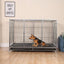 Manufacturer wholesale new pulley pet cage 160 * 94 * 110cm large reinforced stainless steel square tube practical dog cage
