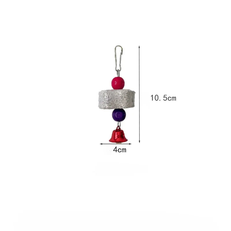 Flower-Shaped Bird Molar Toy Parrot Grinding Stone Bird Cage Toy Parakeet Chinchilla Squirrel Toy Bird Cage Accessories