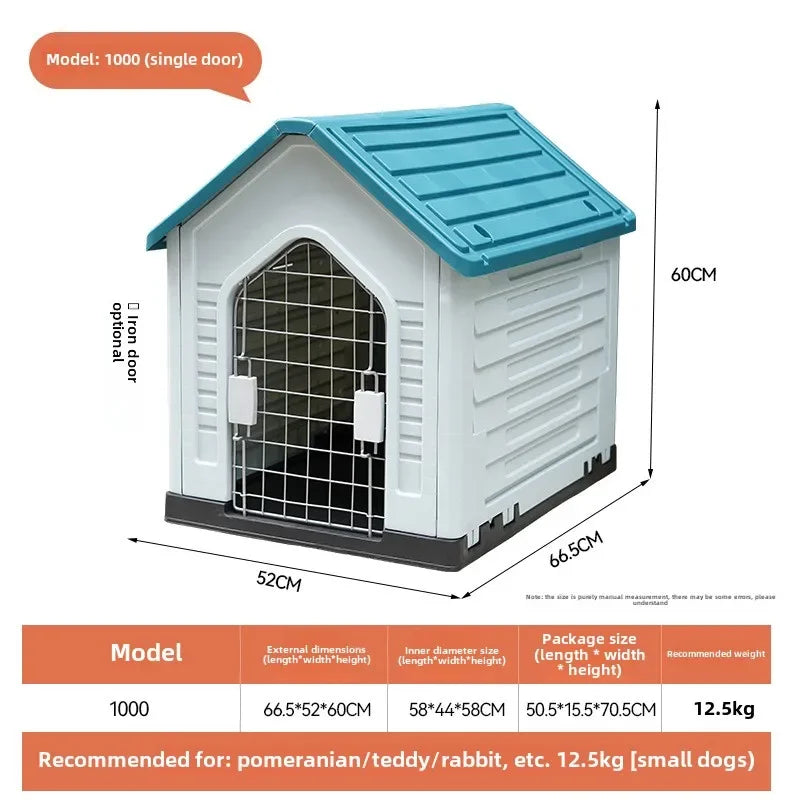 New Dog House Outdoor Waterproof Kennel All Seasons Indoor Dog House Outdoor Rainproof Sunscreen Medium and Large Dogs.