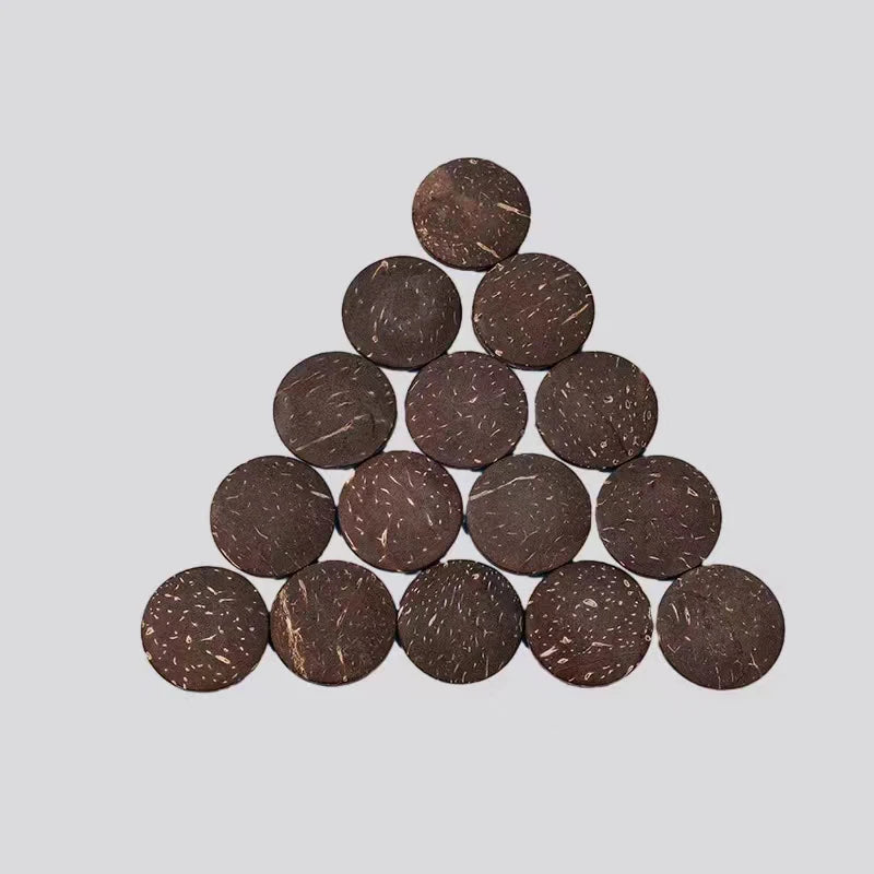 10/20/50PcsNatural Coconut Shell Wood Aquarium Decoration Circular Slice Artwork Decor Landscaping Fish Tank Ornament Background
