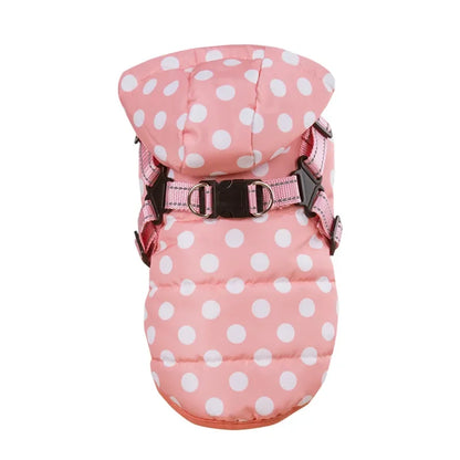 Winter Reflective Large Pet Dog Jacket With Harness Warm Clothes For Labrador Waterproof Coat Chihuahua French Bulldog Outfits