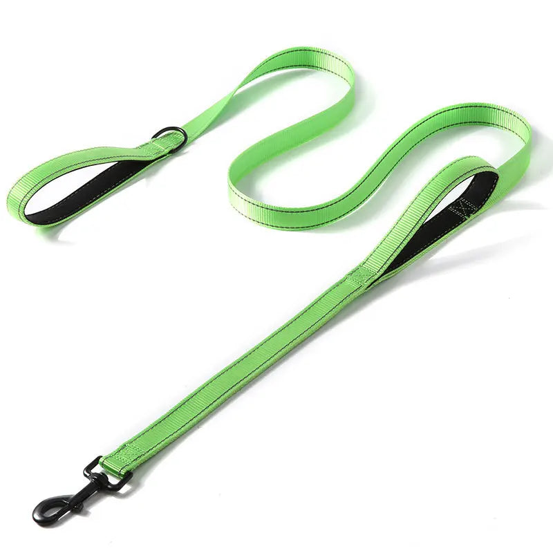 6FT Heavy Duty Dog Leash for Large Medium Dogs, Reflective Double Handle Dog Leash Lead for Traffic Control Husky Pet Accessorie