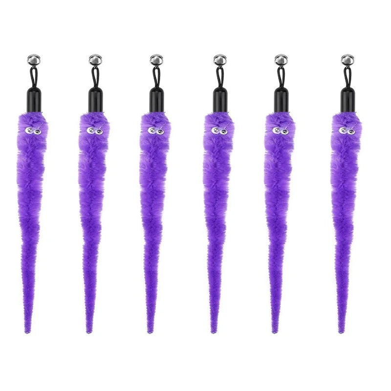 Cat Feather Toy Accessories False Mouse Worm Toy with Bell Kitten Cat Toys Interactive Replacement Refill Foam Ball Training