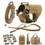 Tactical Training Large Dog Harness Collar Leash Molle Pouches Military Service Dog Vest Heavy Duty Dog Harness for Medium Dogs