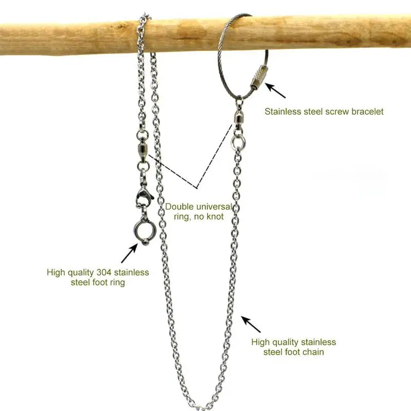 Foot Ring for Pet Parrot, Foot Chain, Foot Ring, Flying Training, Activity Opening, Stand Accessories, Bird Supplies