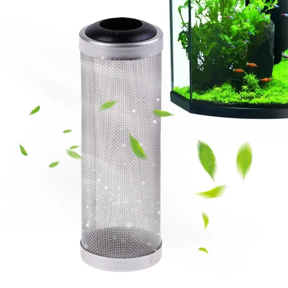 Aquarium Filter Guard Fish Filter Guard Inlet Filter Stainless Steel Pre-Filter Cover Intake Strainer Safe Guard For Fish Shrimp