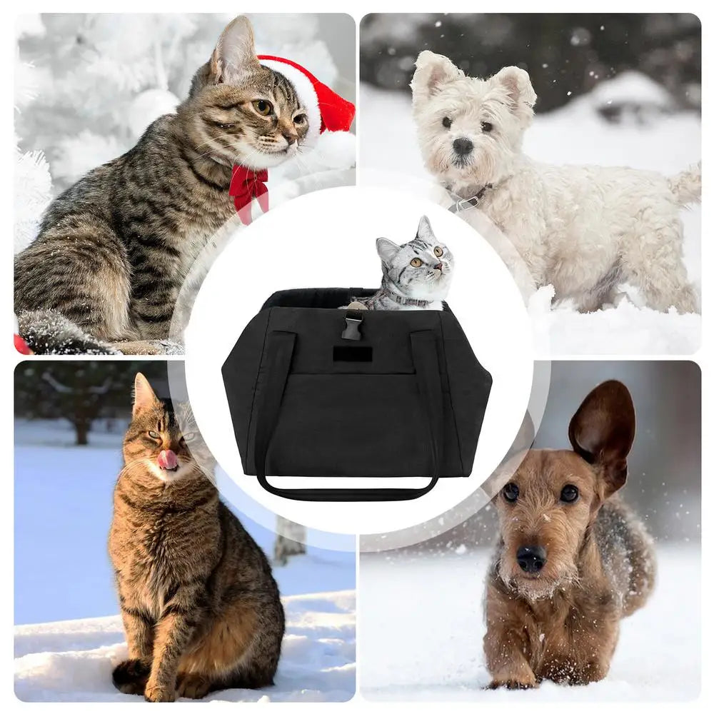 Dog Carrier Heater USB Adjustable Heating Dog Shoulder Carrier Bag Heated Cat Carrier For Cats And Small Dogs With Side Bag Pet