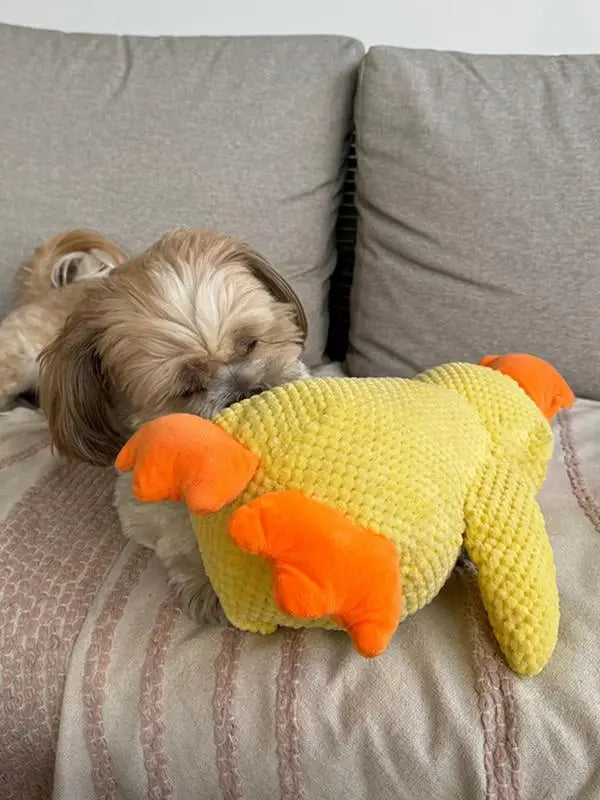 Pet Plush Toy Calming Duck Plush Toy Calming Duck Dog Toy Pet Teeth Cleaning Chew Pillow Toy Puppy Plush Pillow Toy Pet Supplies