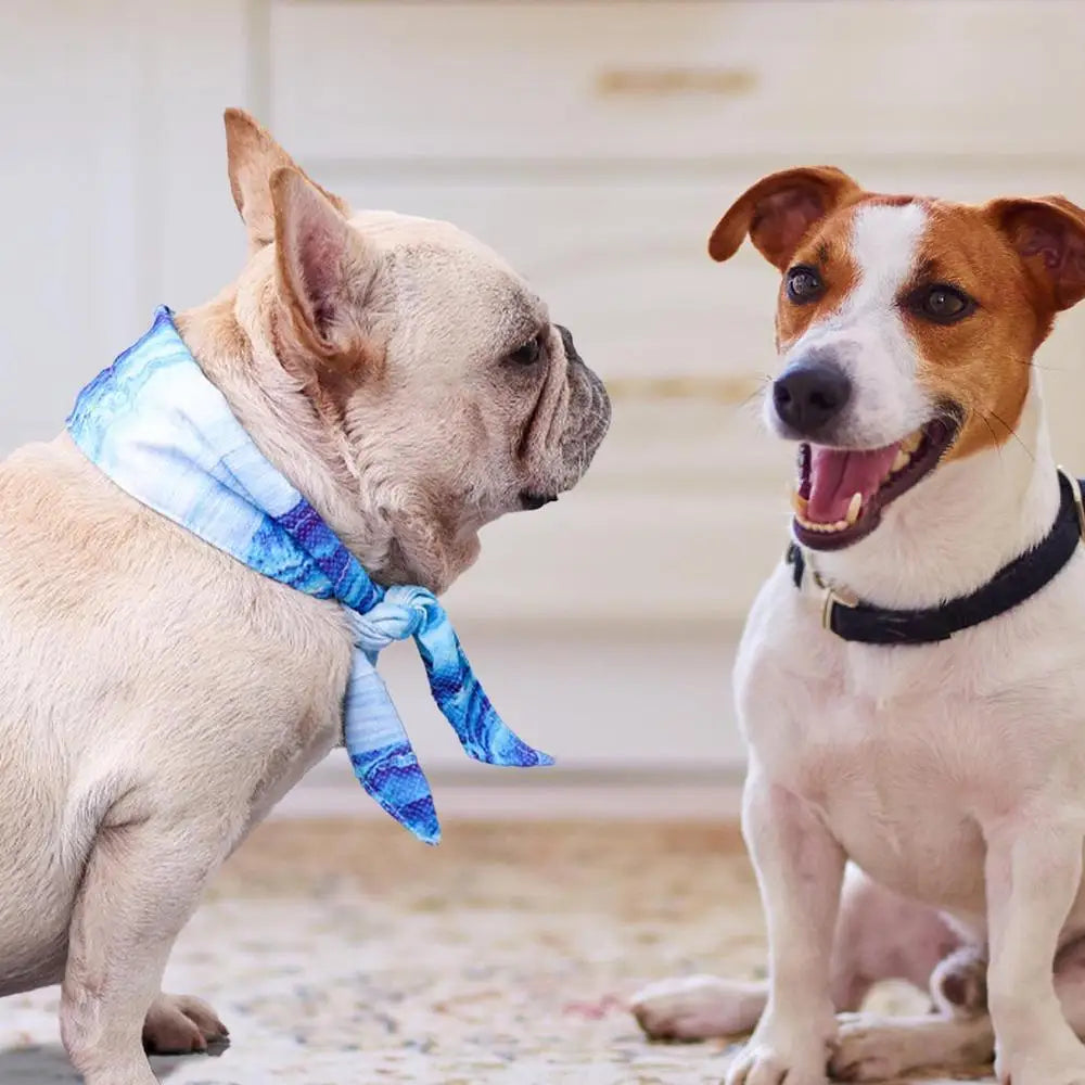 Cool Bandana For Dogs Instant Cooling Pet Bandana Pet Breathable Summer Ice Scarf Collar For Small Medium Large Dogs
