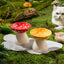 Mushroom Cat Bowl Cute Polka Dot Safe Ceramic Elevated Cat Feeder for Cats and Dogs Drinking Water Bowl Cat Feede Pet Supplies