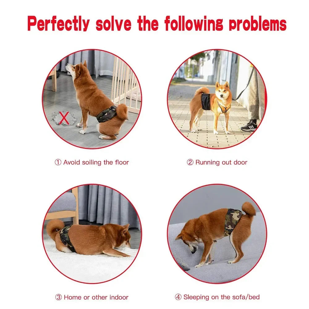 Male Dog Belly Bands for Male Dogs Washable Pet Dog Diapers High Absorbing Doggy & Puppy Nappies Warp Reusable Pet Products