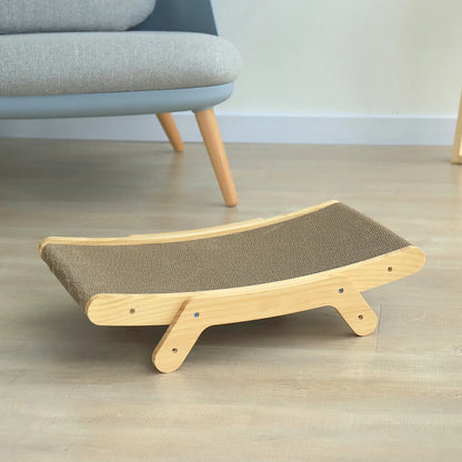 Wooden Cat Scratcher Scraper Detachable Lounge Bed 3 In 1 Scratching Post For Cats Training Grinding Claw Toys Cat Scratch Board