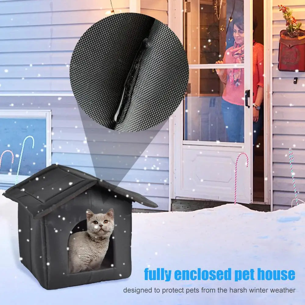 Winter Warm Waterproof Outdoor Pet House Cat Nest Thickened Cat Nest Tent Portable Travel Nest For Kitten Puppy Pets Supplies