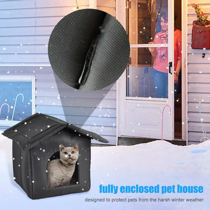 Winter Warm Waterproof Outdoor Pet House Cat Nest Thickened Cat Nest Tent Portable Travel Nest For Kitten Puppy Pets Supplies
