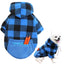 Plaid Dog Hoodie Pet Dog Clothes Sweaters With Hat And Pocket Design Autumn Winter Windproof Dog Clothing For Small Medium Dog