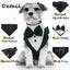 Dog Tuxedo Harness Breathable Engagement Birthday Valentines Costume Adjustable Bow Tie Pet Vest Harness for Small Medium Dogs