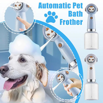Electric Pet Dog Bath Shower Gel Foaming Machine IPX6 Waterproof Soap Dispenser Pet Bathing Supplies Rechargeable