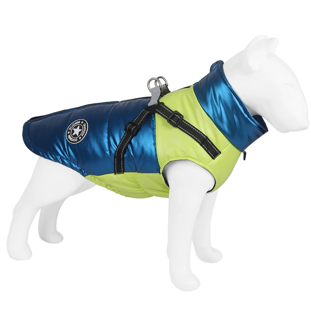 Winter Dog Harness Clothes For Large Dogs Warm French Bulldog Xs Reflective Winter Down Jacket For Little Dog Chihuahua Clothing