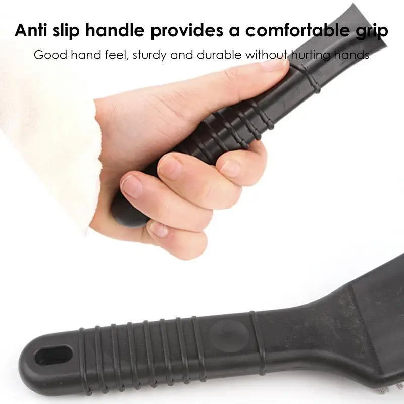 Multifunctional Bird Feeder Cleaner Brush Bird Cage Cleaning Stainless Steel Ergonomics Handle Durable Bird Droppings Cleaning