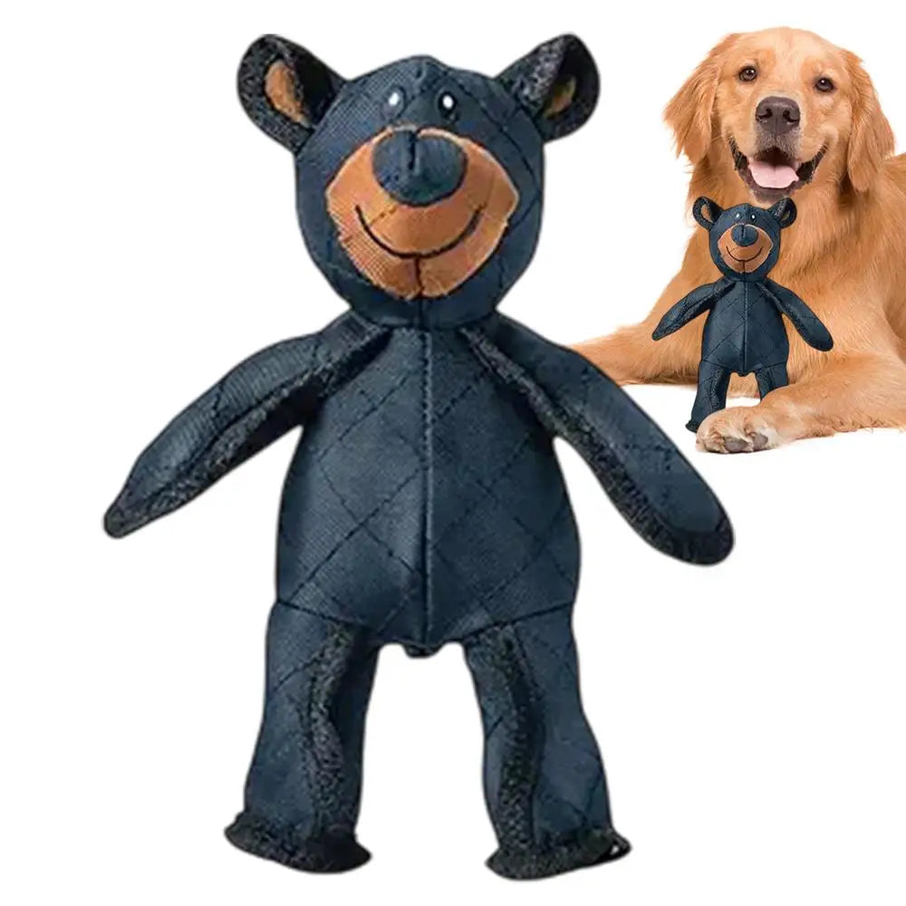Dog vocal interactive plush toy Plush Squeaky Teething Toy Interactive Dog Toy Cleaning Teeth Anti Bite Abreact Plaything Bear