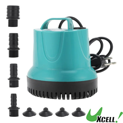 UXCELL Aquarium Submersible Water Pump 60W Fountain Pump Hydroponic Submersible Pump Lake Blue