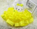 Cute Lace Princess Dog Tutu With Bow - Red, Yellow, Green
