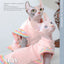 Sphynx Hairless Cat Clothes for Spring Autumn, Cute Rainbow Ruffles Sleeve Cotton Dress Pet Apparel Costume Cat Dress for Kitten