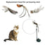 Funny Simulation Bird Interactive Cat Feather Toy with Bell Sucker Cat Stick Toy for Indoor Kitten Play Chase Exercise Cat Toy