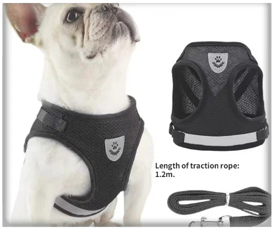 Dog Leash Vest Type Small Dog Walking Dog Leash out Chest Strap Imitation Earning Bracket Set