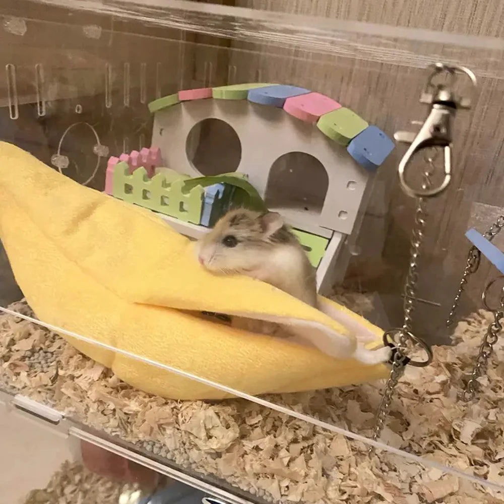 Cute Hamster Bird Cage Hammock Winter Warm Little Pet House Home for Sugar Glider Chipmunks Parrot mascotas Sleeping Bags Beds