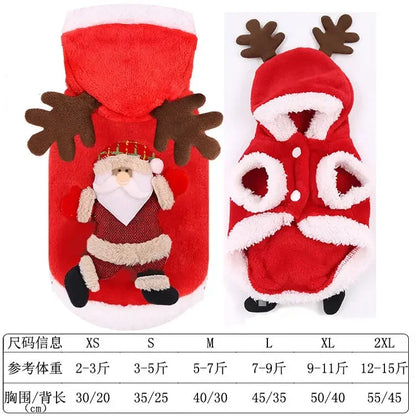 Christmas Pets Dressing Up Santa Funny Pet Clothes For Small Medium Large Dogs Winter Warm Dog Clothes Chihuahua Pug Yorkshire